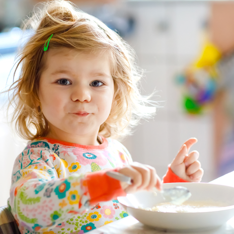 Child eating at the table